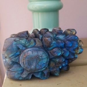 🐢🔮Labradorite Turtle Carving - Stunning! 🐢🔮